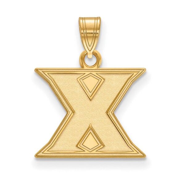 14k Gold Plated Silver Xavier U. Small Initial X Pendant - Picture 1 of 3